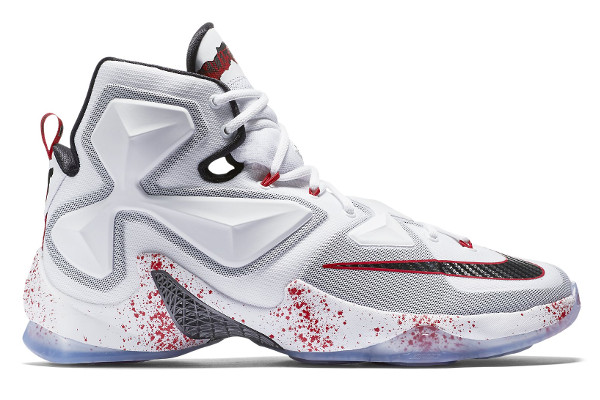Name:NIKE LEBRON XIII Color:White/Black-University Red Style:807219-106.  Release Date:11/13/2015. Price:$200. Exclusive:GR [Detailed Photos]