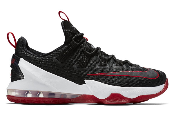 Name:NIKE LEBRON XIII LOW Color:Black/University Red-White  Style:831925-061. Release Date:05/01/2016. Price:$150. Exclusive:GR  [Detailed Photos]