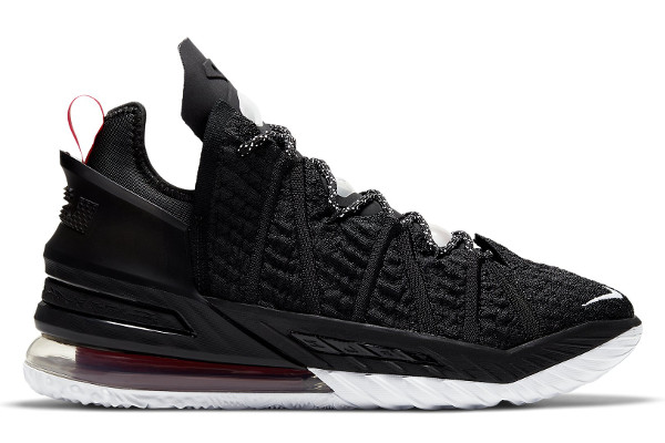 nike lebron 18 low black university red