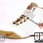 LeBron’s Home Nike Zoom LeBron V White and Gold