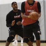 Miami Heat Team Practice. LeBron James & Nike Zoom Soldier IV.