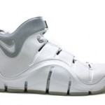 Zoom LeBron IV white/silver available on eastbay