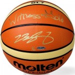 LeBron James Signed Molten FIBA Gold Medal Basketball UDA LE