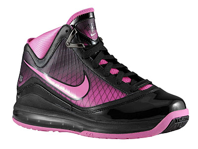 Black/Pink Fire Nike Air Max LeBron VII 