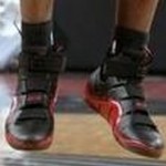 Nike LeBron IV Black/Crimson PE with #23