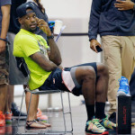 LBJ Wears LeBron 11 Low Championship Sample at His Skills Academy